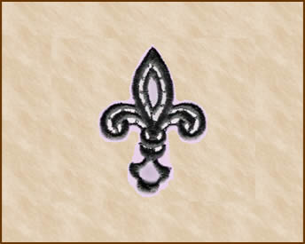 Venise Lace Fleur de Lys, Black